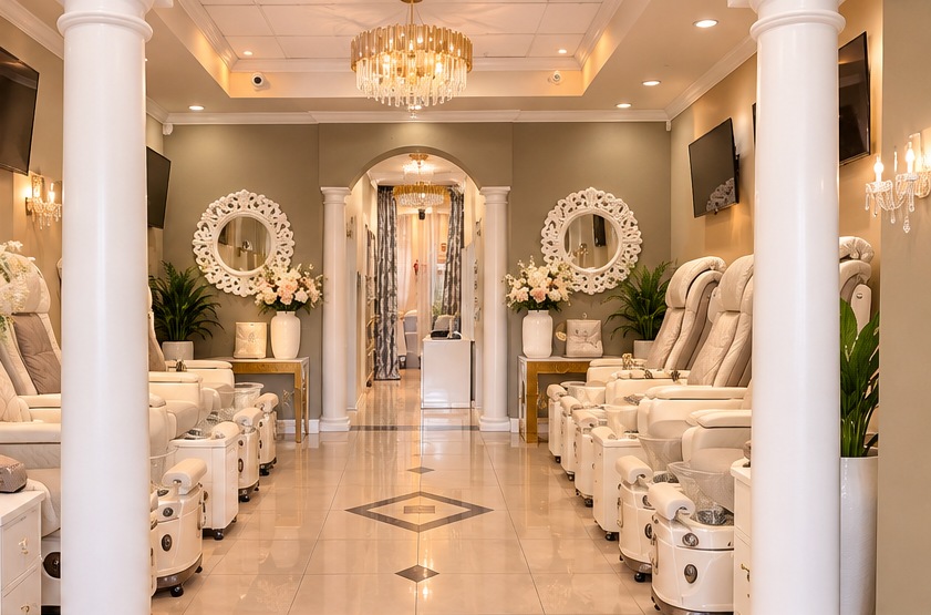 Elegant spa pedicure area concept inspired by Beaute Nest
